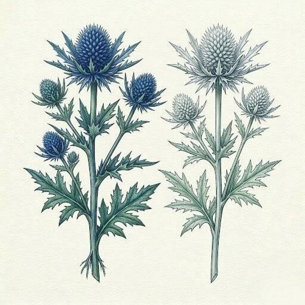 Astres Sauvages – La Tige d'Eryngium (Chardon Bleu ou Blanc)