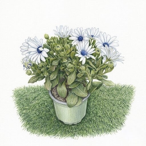 Ostéospermum "Étoile de Vénus" – Marguerite du Cap aux Nuances Lilas