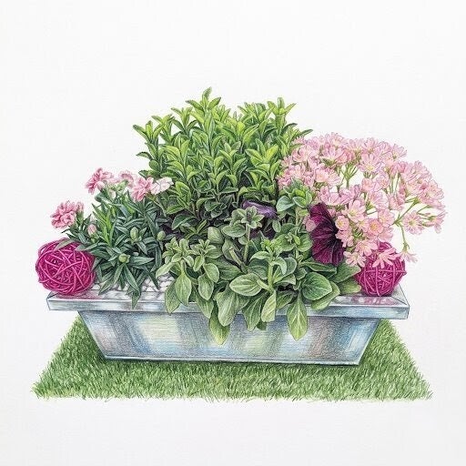 Éclat de Rosée – Composition de Fleurs Roses & Écrin en Zinc