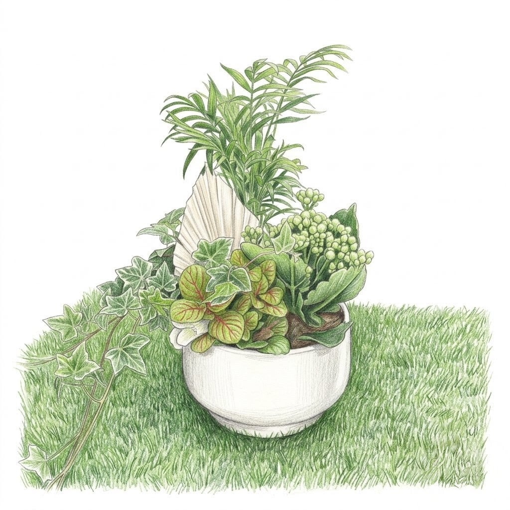 "Écrin Tropical" – Composition de Plantes Vertes & Graphiques