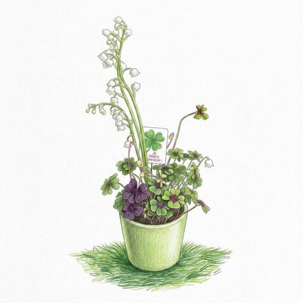 Éclat de Chance – Composition de Muguet & Trèfle à Quatre Feuilles
