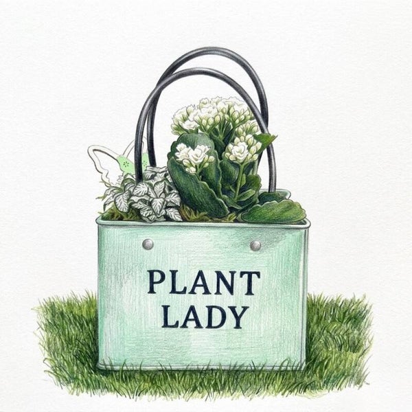 "Plant Lady" – Jardinière Cabas Vintage & Trio Végétal