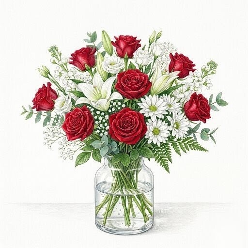 Bouquet "Passion & Lumière" : L’Éclat du Contraste