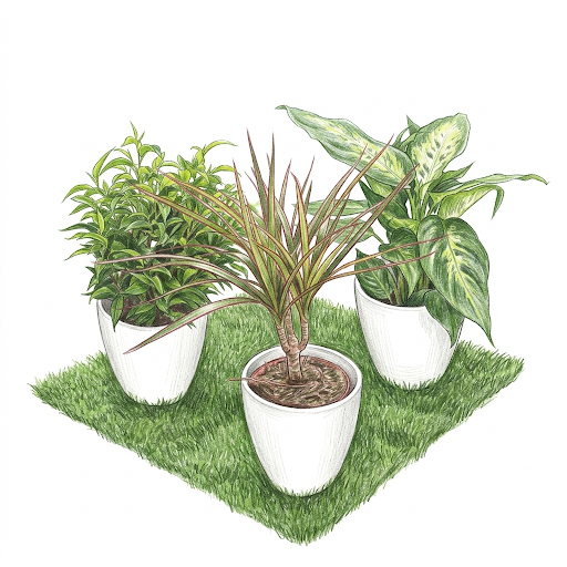 Plante Verte d'Intérieur en Pot Céramique – Graphique & Tendance