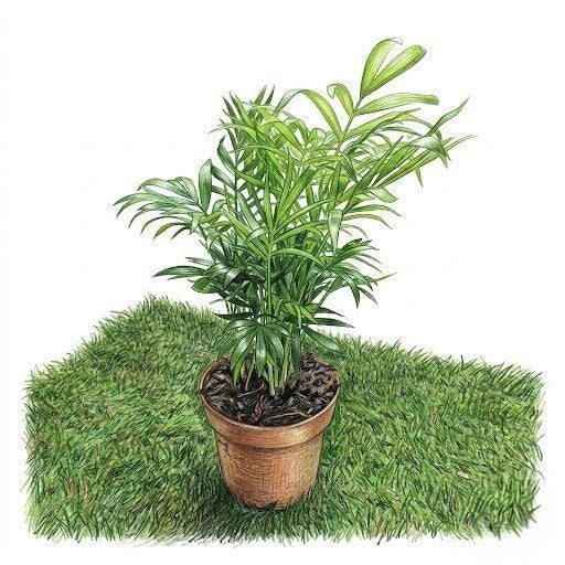 Mini Plante Verte en Pot de Culture – Fraîcheur & Graphisme