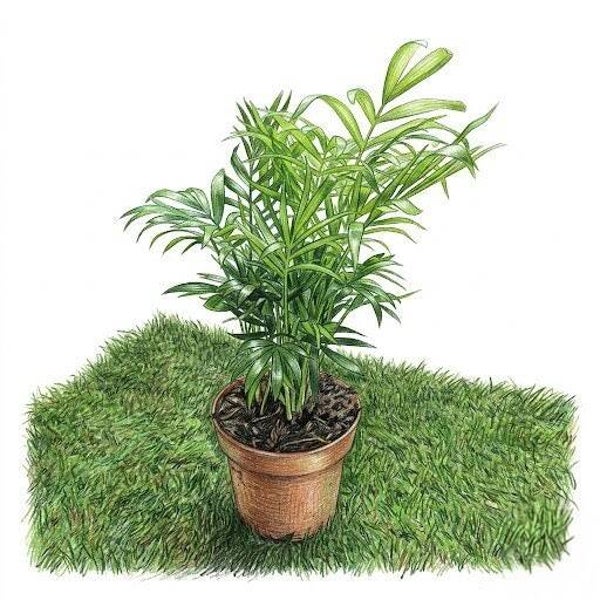 Mini Plante Verte en Pot de Culture – Fraîcheur & Graphisme