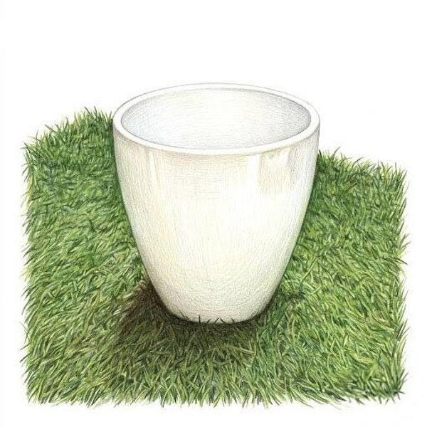 Cache-Pot en Céramique Blanche – Élégance & Minimalisme