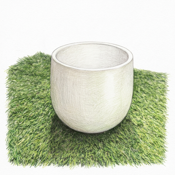 Cache-Pot en Céramique Blanche Mat – Lignes Rondes & Épurées