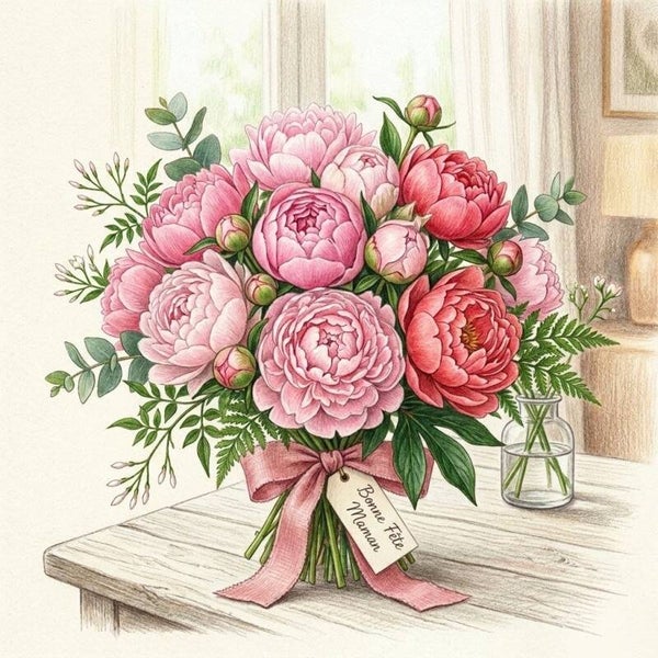 Bouquet « Reine Pivoine »