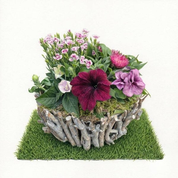 Centre de Table Fleuri Nid de Bois