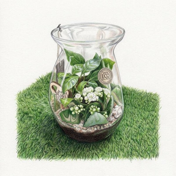 Composition Florale "Jardin de Cristal"