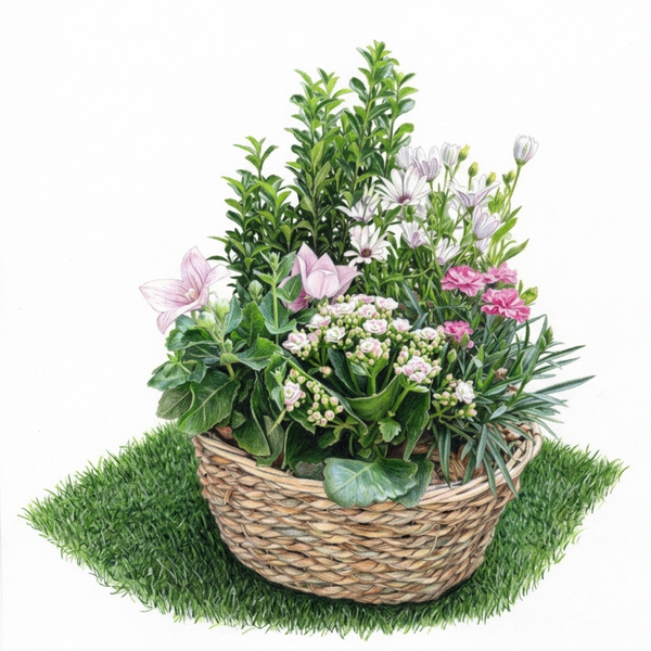 Panier Éclat Pastel – Ambiance Printanière