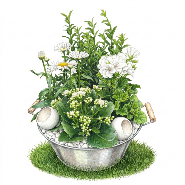 Bassine Zinc « Pureté Lumineuse » – Déco Vintage & Champêtre