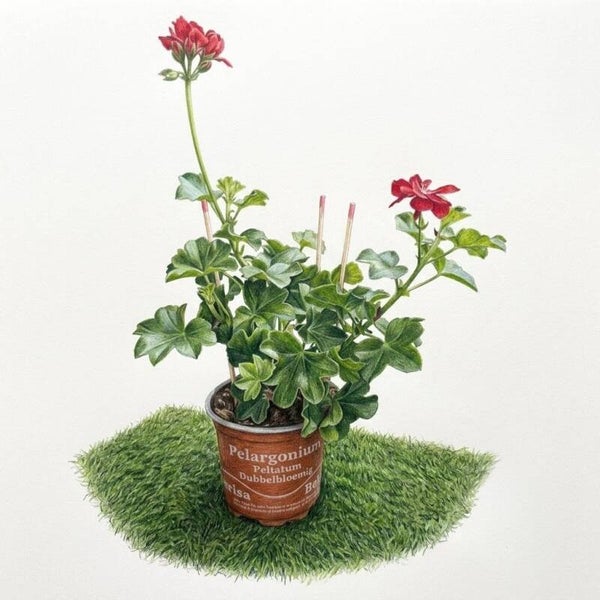 Géranium-Lierre (Pelargonium Peltatum) Rouge en Pot