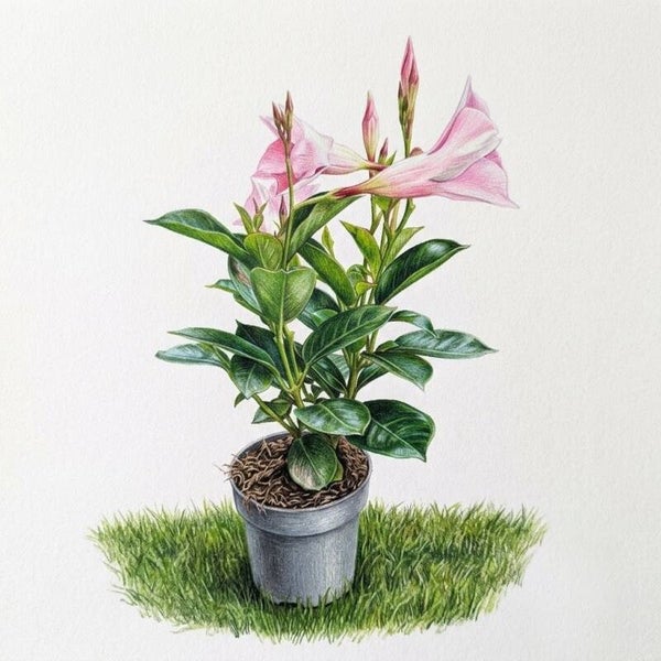 Mandevilla (Dipladenia) Rose en Pot