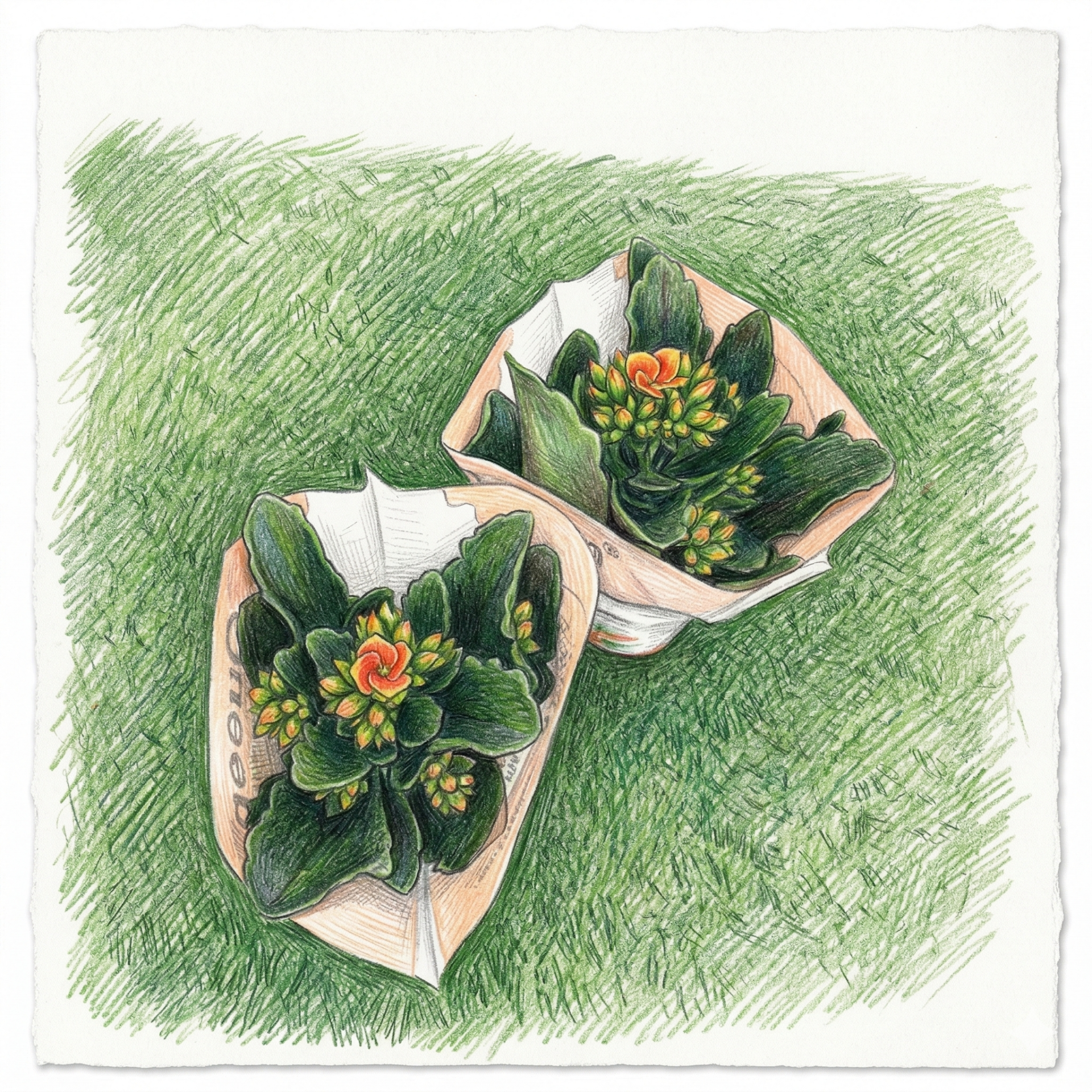 Kalanchoé Orange – Le Bouquet de Verdure Éclatant