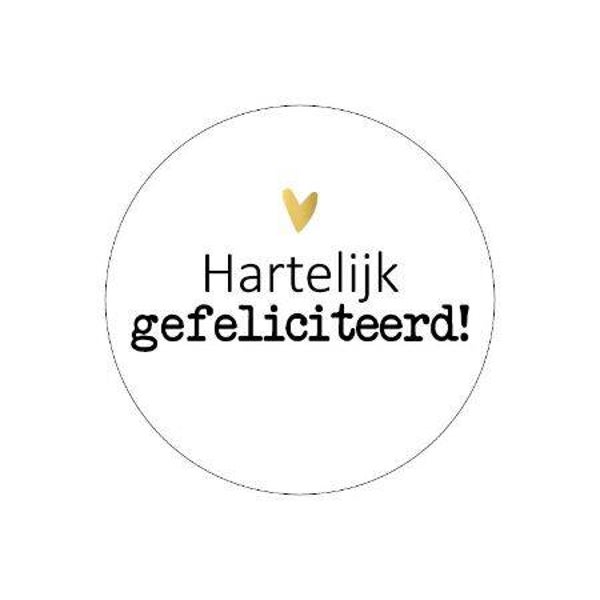 Sticker - Hartelijk gefeliciteerd