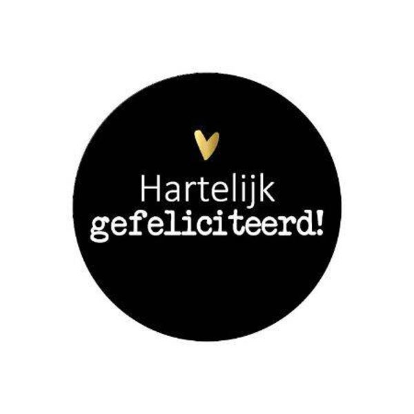 Sticker - Hartelijk gefeliciteerd!