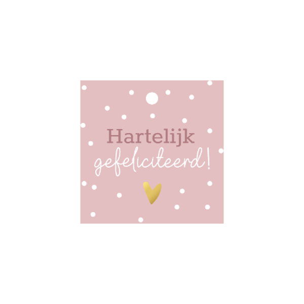 Kadolabel - Hartelijk gefeliciteerd!