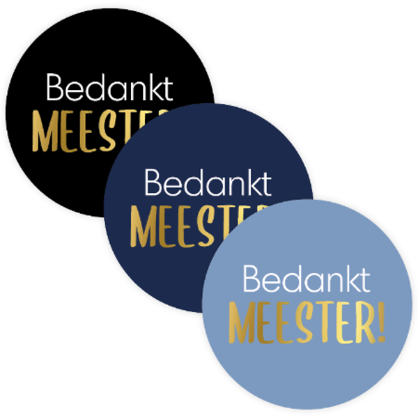 Sticker - Bedankt meester
