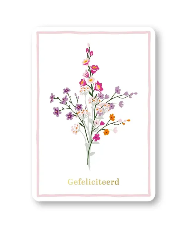 Wenskaart - Gefeliciteerd