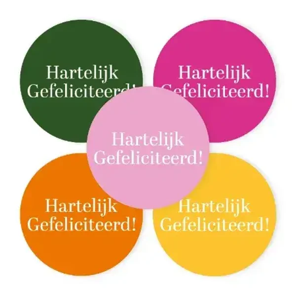 Sticker - Gefeliciteerd