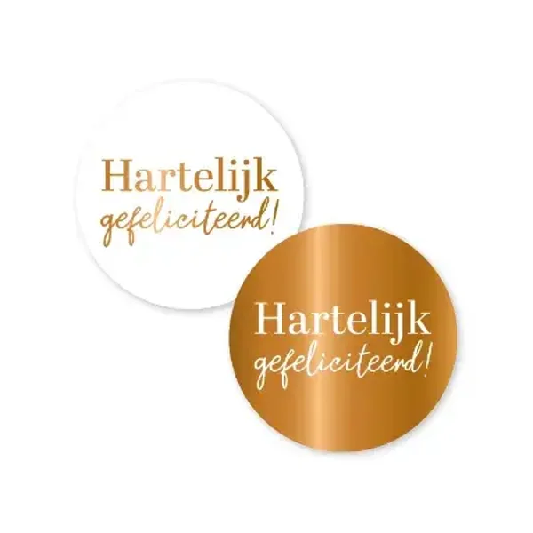 Sticker - Hartelijk gefeliciteerd