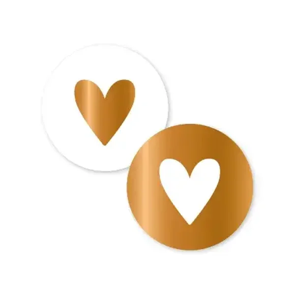 Sticker - Hartje brons