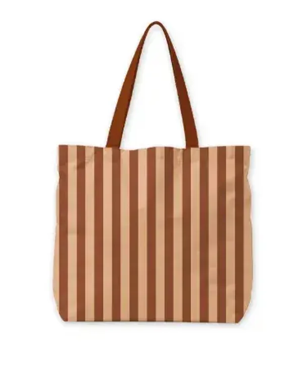 Canvas tas - Beige stripes