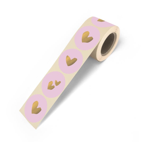 Sticker - Solo Hearts fris roze