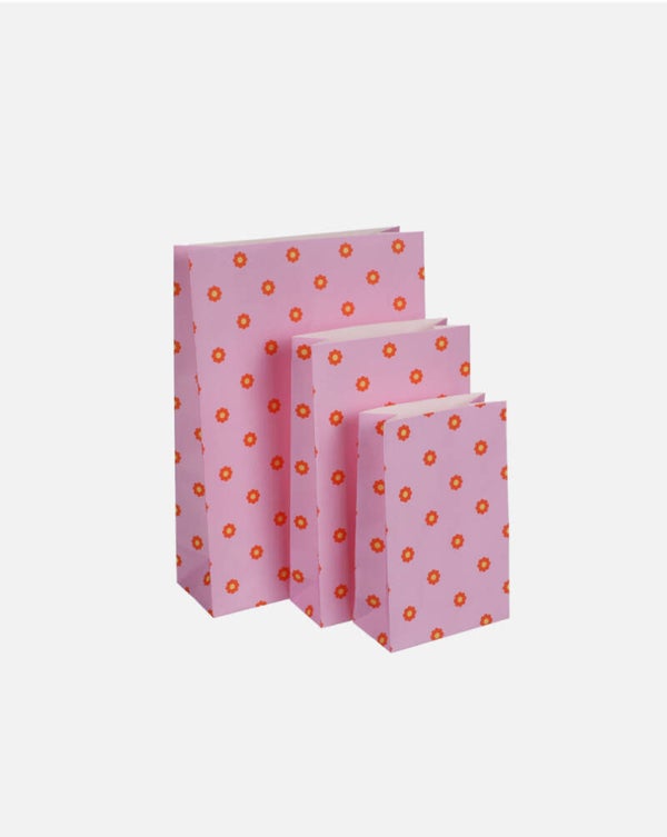 Blokzak - Bloemetjes roze M