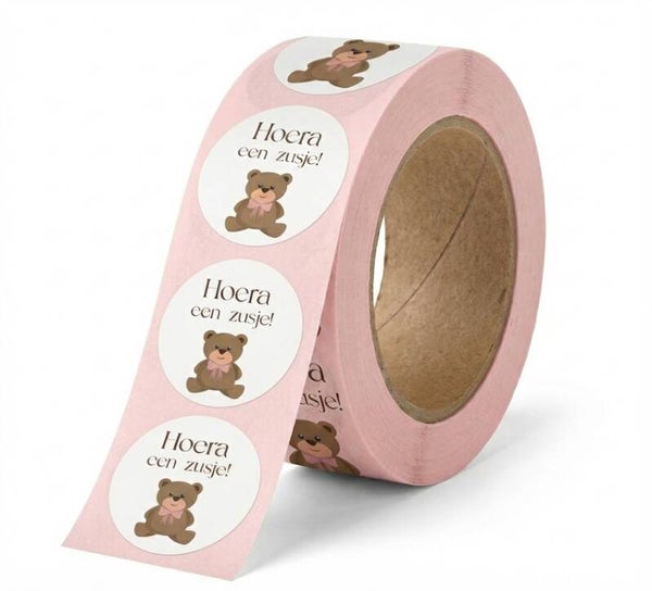 Sticker - Hoera een zusje