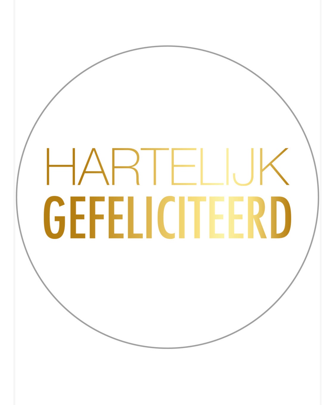 Sticker - Gefeliciteerd