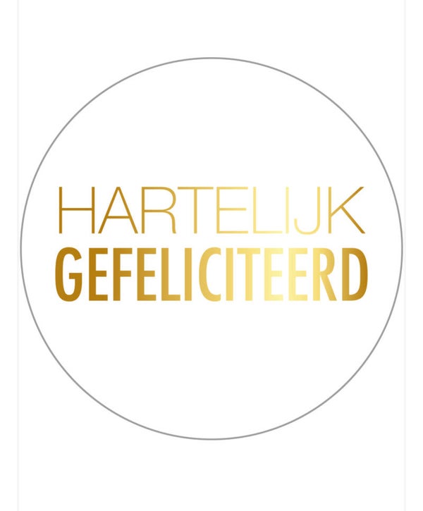Sticker - Gefeliciteerd