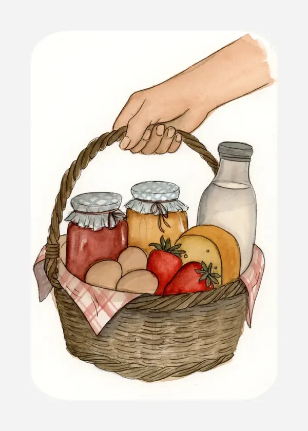 Wenskaart - Fruitmand