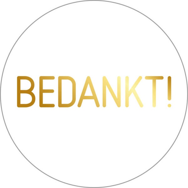 Sticker - Bedankt