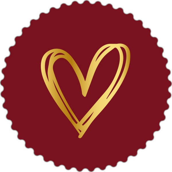 Sticker - Heart donkerrood