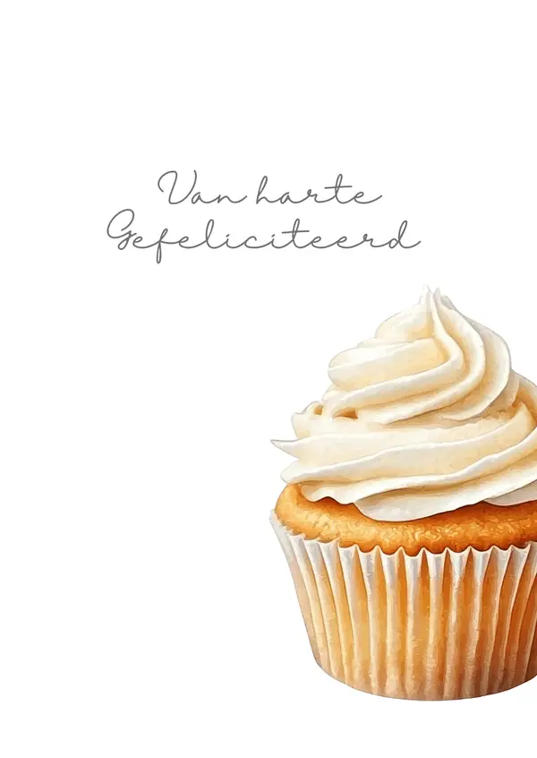 Wenskaart - Cupcake