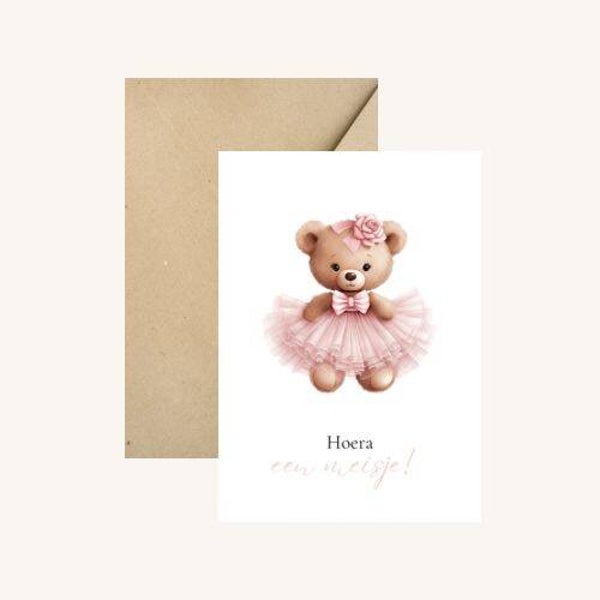 Wenskaart - Geboorte meisje