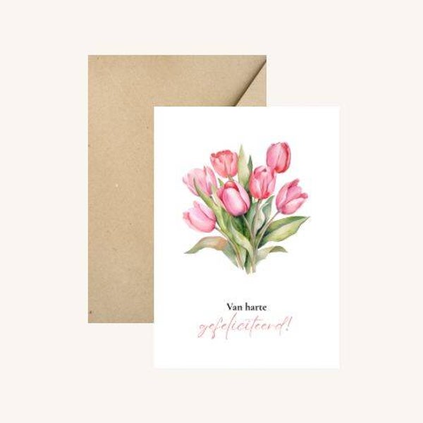 Wenskaart - Gefeliciteerd