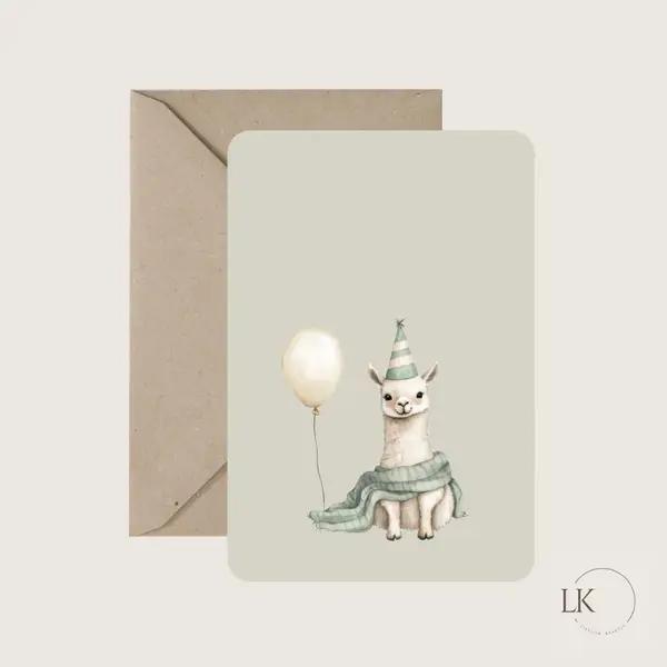 Wenskaart - Alpaca