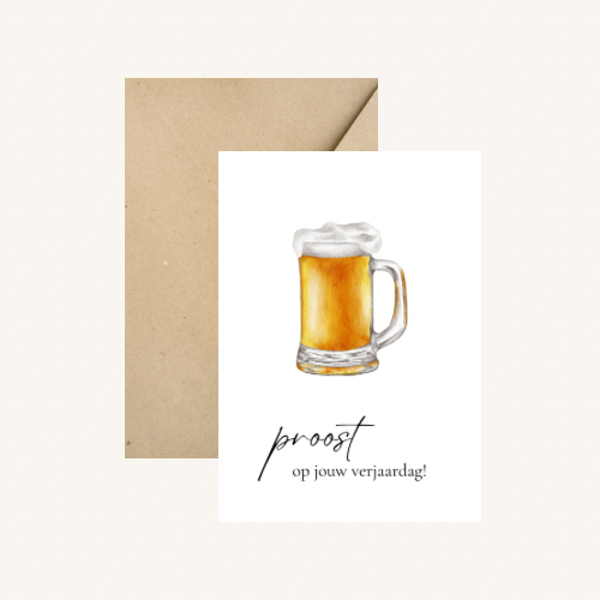 Wenskaart - Proost bier