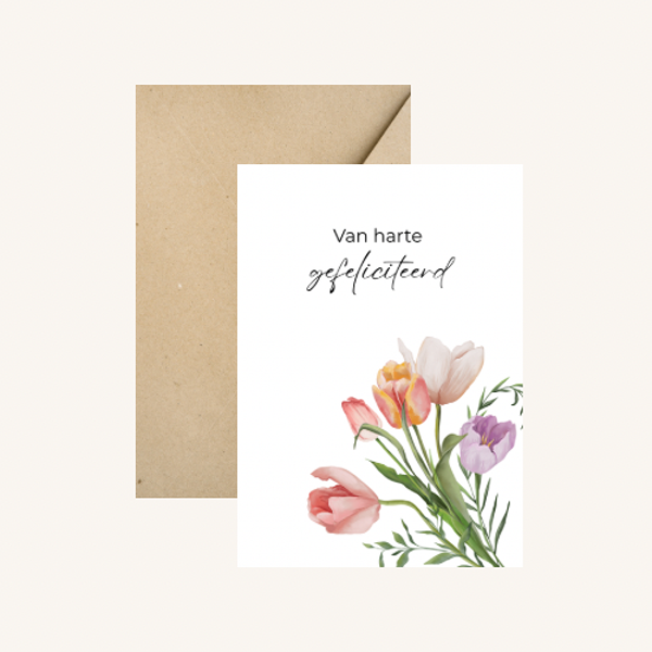 Wenskaart - Bloemen