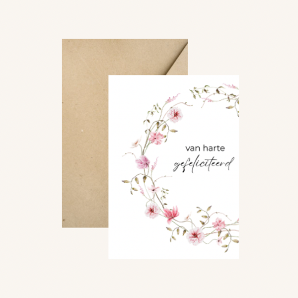 Wenskaart - Bloemen