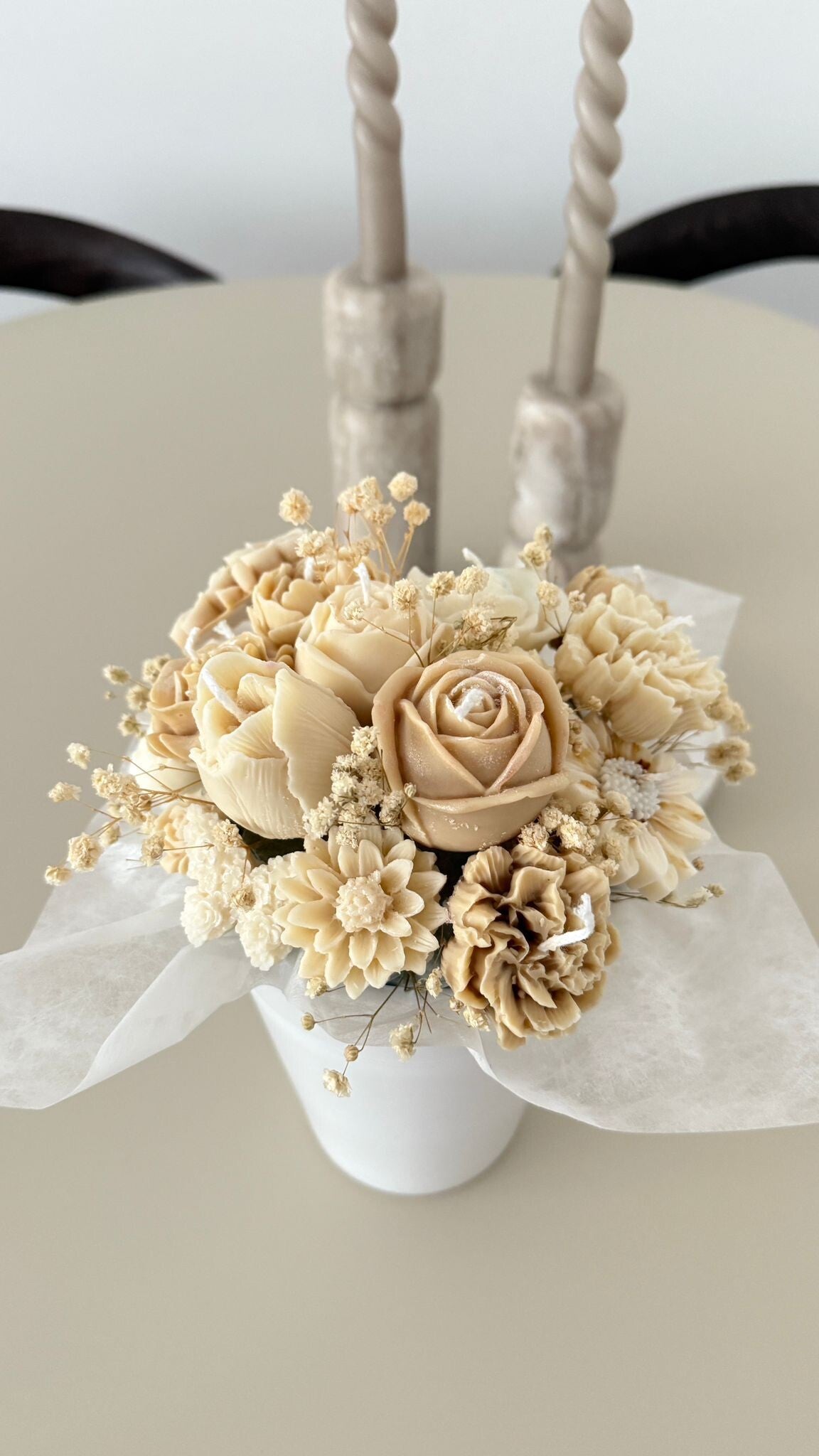 Blumenstrauß aus Kerzen