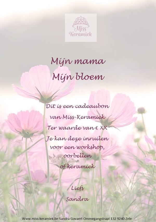 Cadeaubon Miss Keramiek