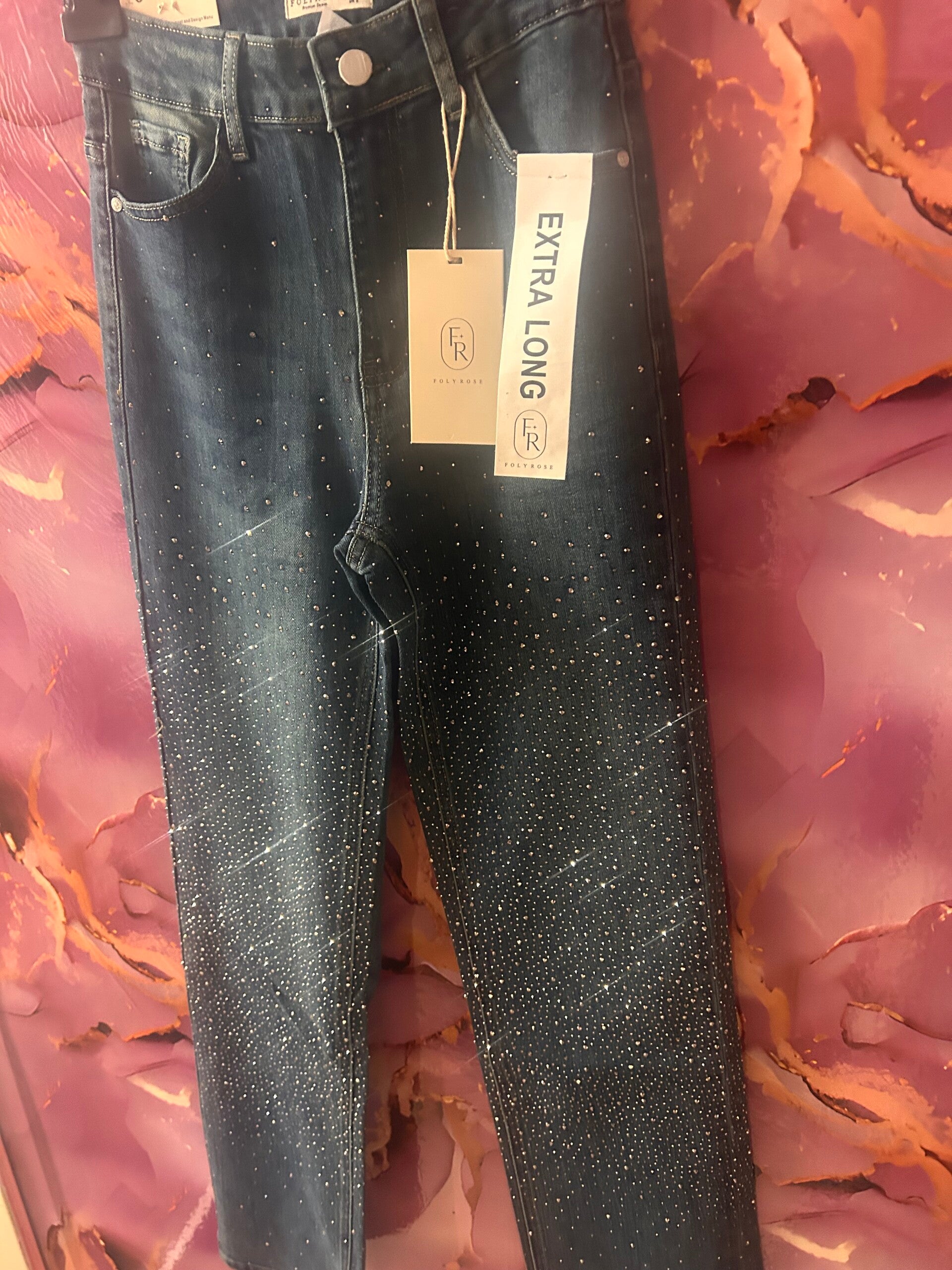 Crystal jeans long