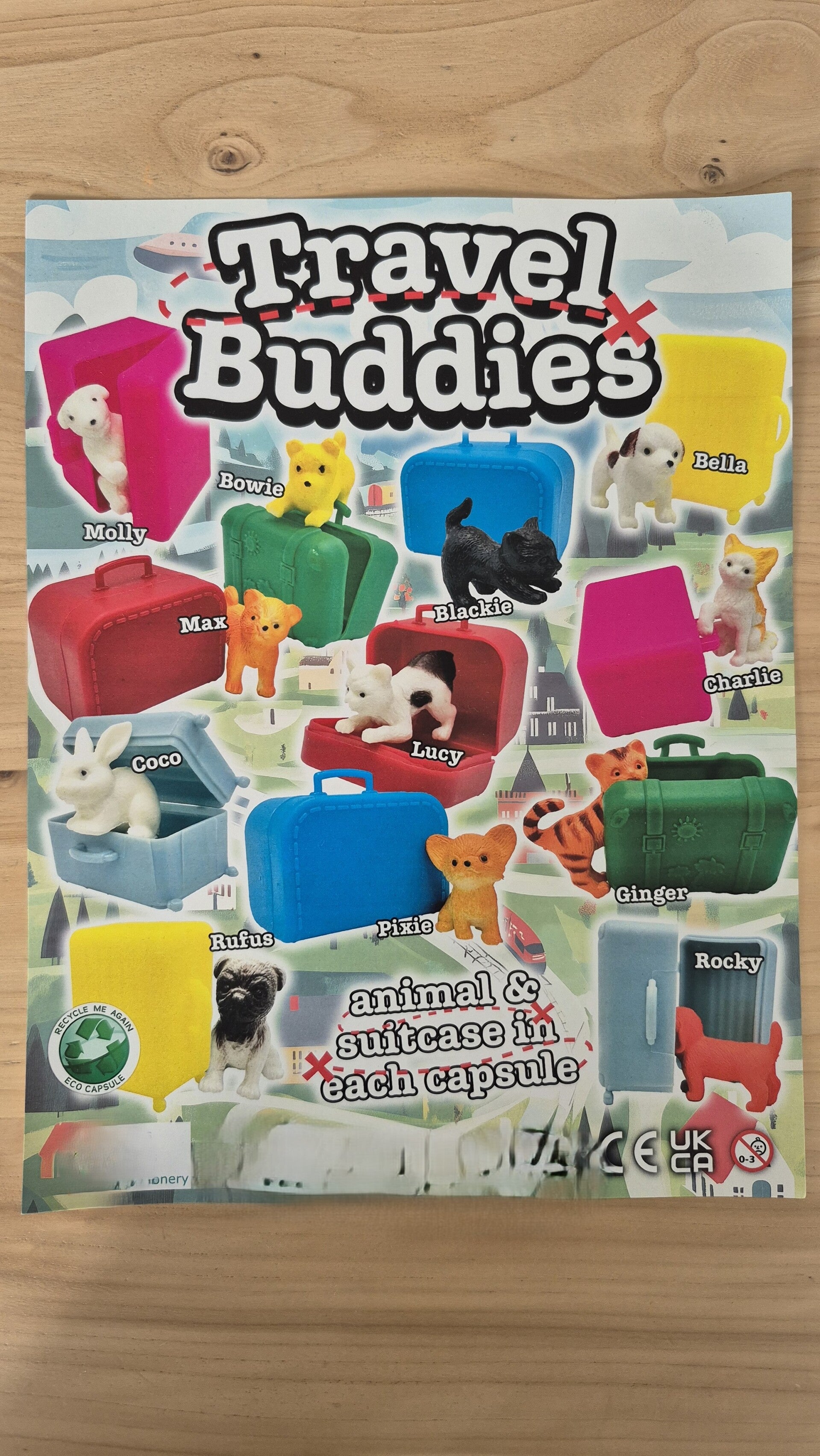 Capsule 65mm Travel Buddies Animal 100 stuks
