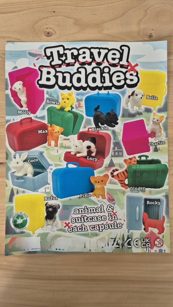 Capsule 65mm Travel Buddies Animal 100 stuks