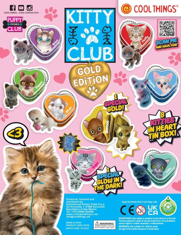 Capsule 50mm Kitty club Gold 100 stuks